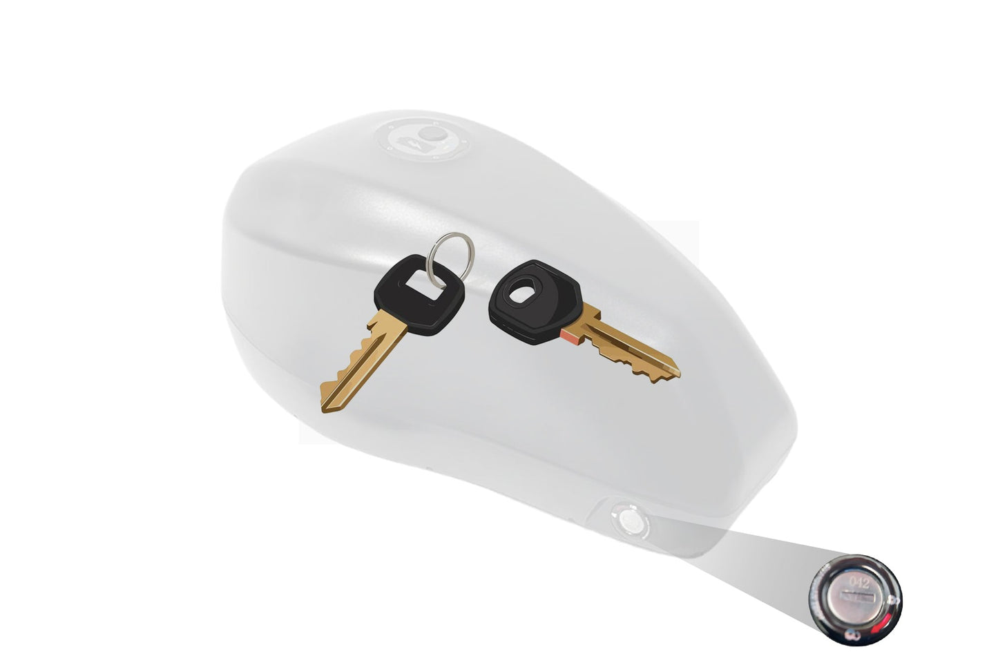 Emoko Ebike Battery Key (Please Note Lock Number)