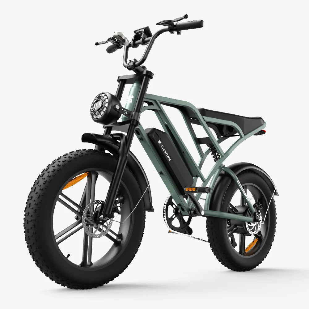 CYCROWN Hunter 20 Retro Electric Dirt Bike 750W Motor 48V 13+13Ah Dual Batteries