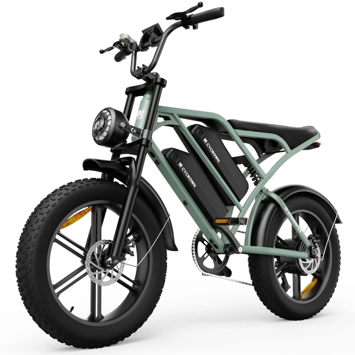 CYCROWN Hunter 20 Retro Electric Dirt Bike 750W Motor 48V 13+13Ah Dual Batteries