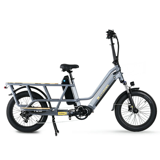 CYCROWN Wagen 20 Step-Thru Fat Tire Longtail Cargo Electric Bike 1000W Motor 48V 15.6Ah+10.4Ah Dual Batteries