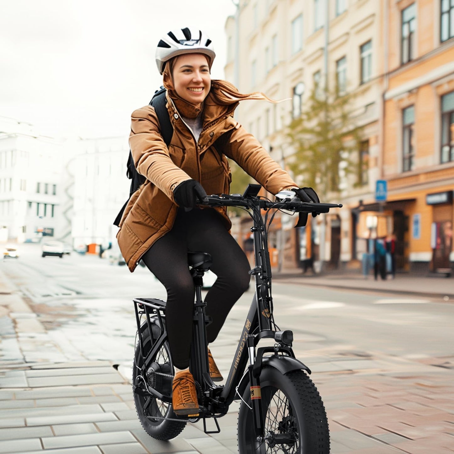 CYCROWN Free 20 Step-Thru Fat Tire All-Terrain Electric Bike 1000W Peak Motor 48V 15.6Ah Battery