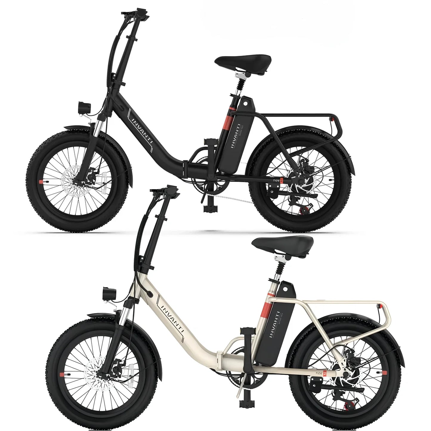 INVANTI TIDE2 Folding Step-Thru Electric Bike Combo