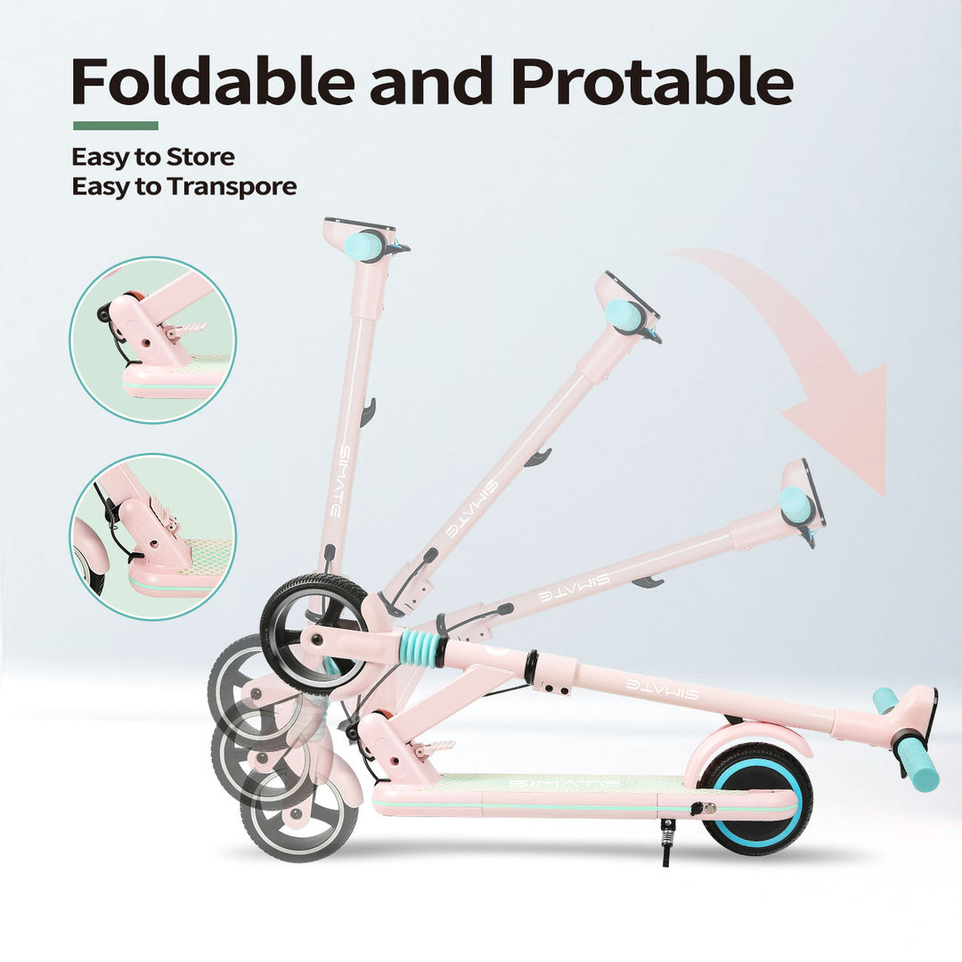 SIMATE S3 Kid's Foldable Electric Scooter Combo