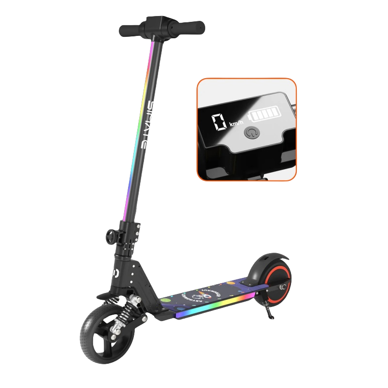 SIMATE S5 6.5 Kid's Foldable Colorful Body Lights Electric Scooter 130W Motor 24V 2.5Ah Battery (New)