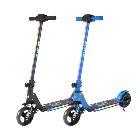 SIMATE S5 Kid's Foldable Colorful Body Lights Electric Scooter Combo (New)