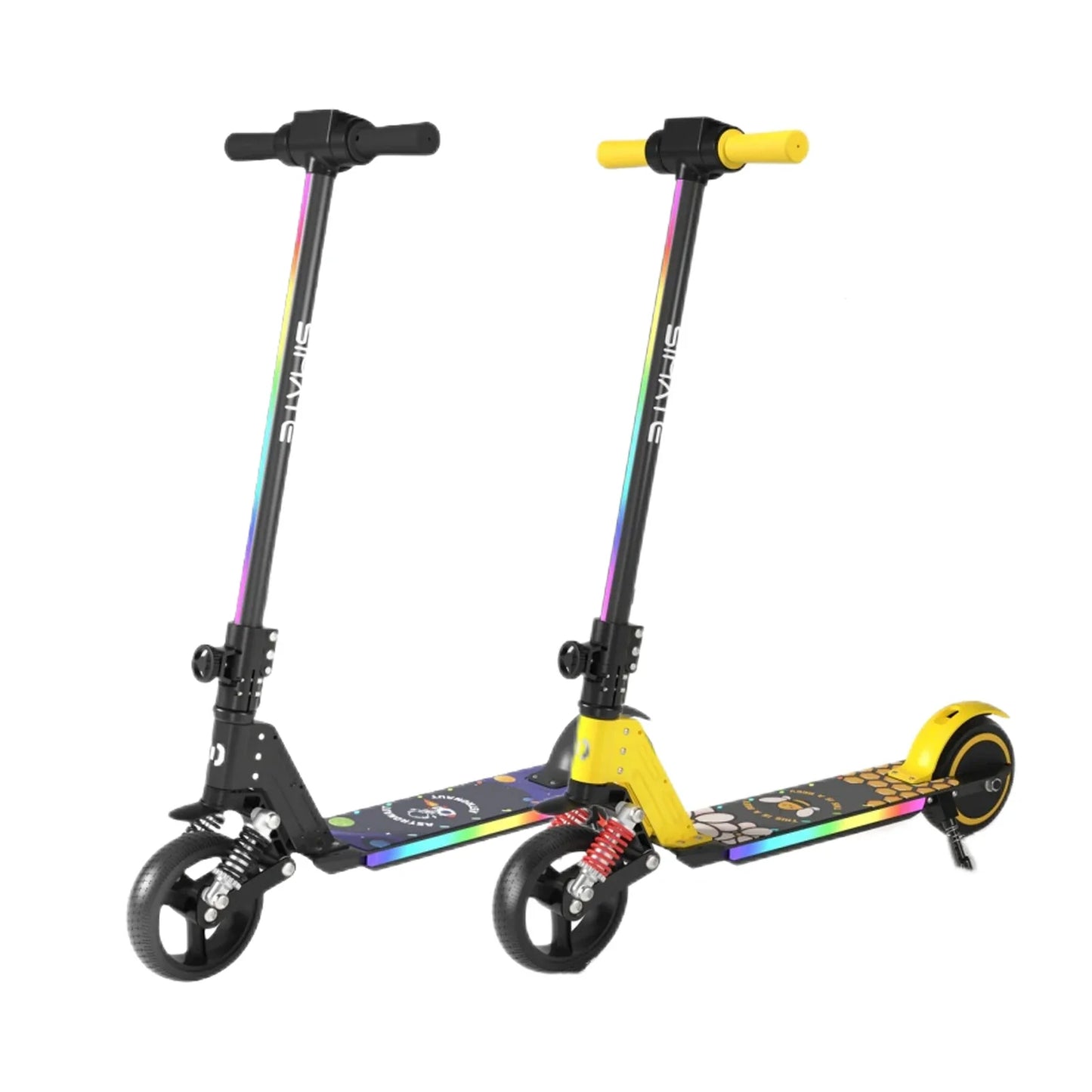 SIMATE S5 Kid's Foldable Colorful Body Lights Electric Scooter Combo (New)