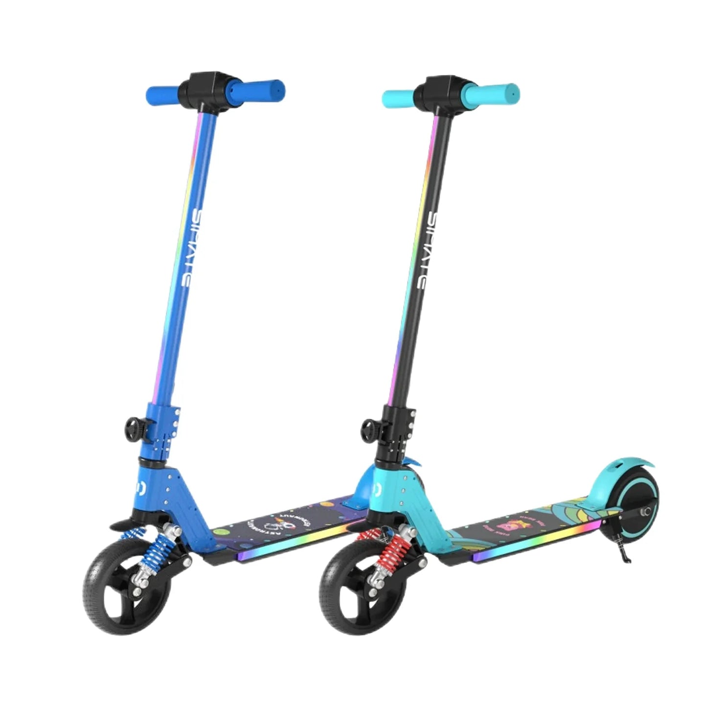 SIMATE S5 6.5 Kid's Foldable Colorful Body Lights Electric Scooter 130W Motor 24V 2.5Ah Battery (New)