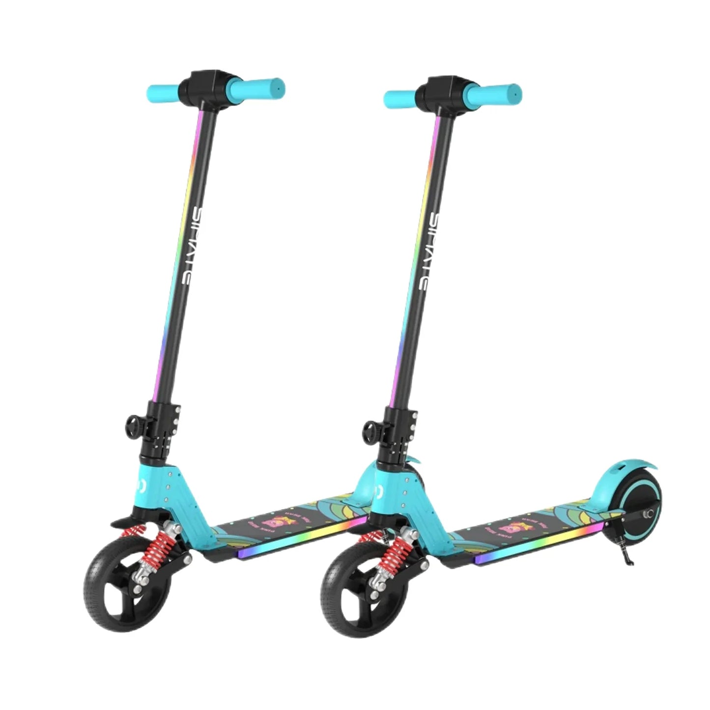 SIMATE S5 6.5 Kid's Foldable Colorful Body Lights Electric Scooter 130W Motor 24V 2.5Ah Battery (New)