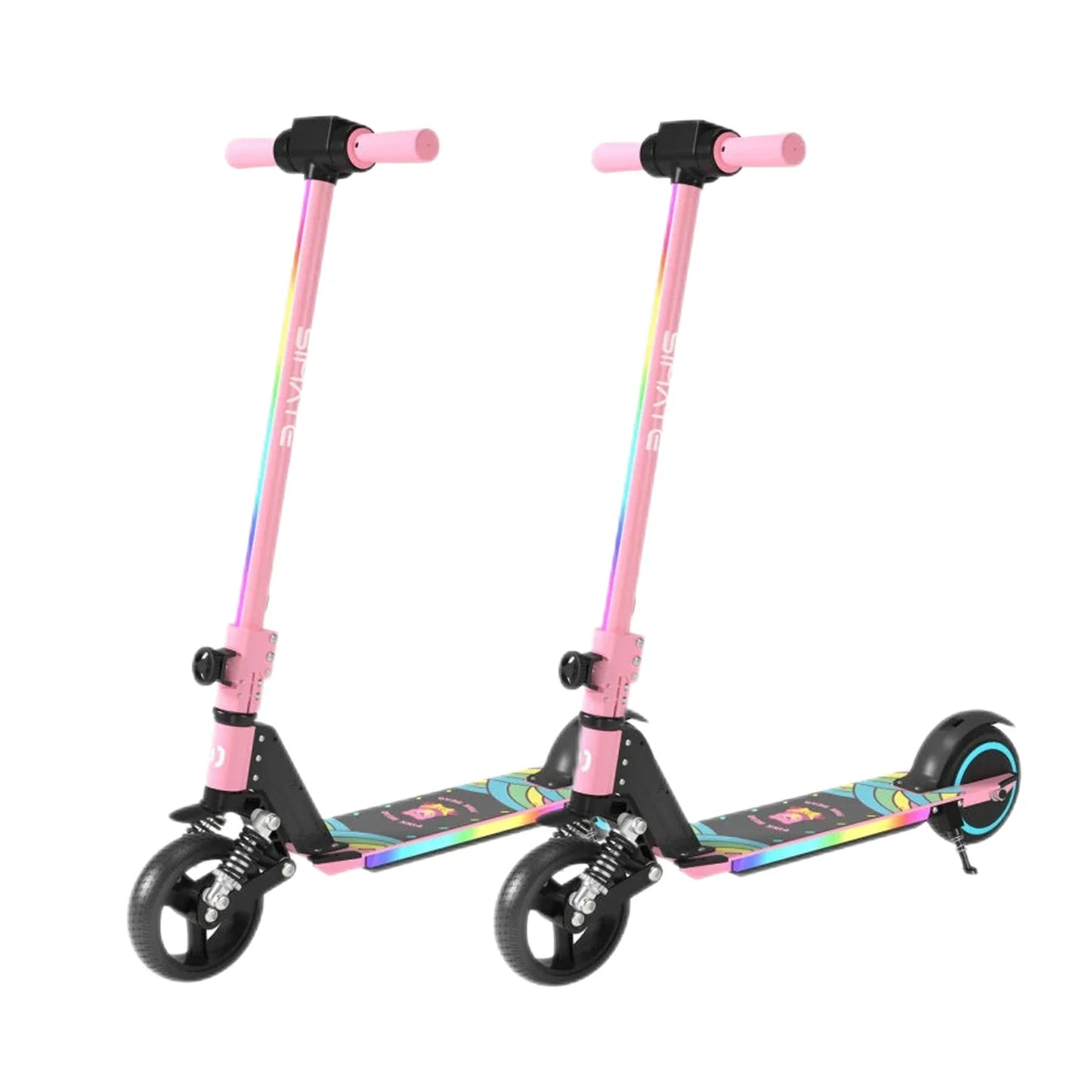 SIMATE S5 6.5 Kid's Foldable Colorful Body Lights Electric Scooter 130W Motor 24V 2.5Ah Battery (New)