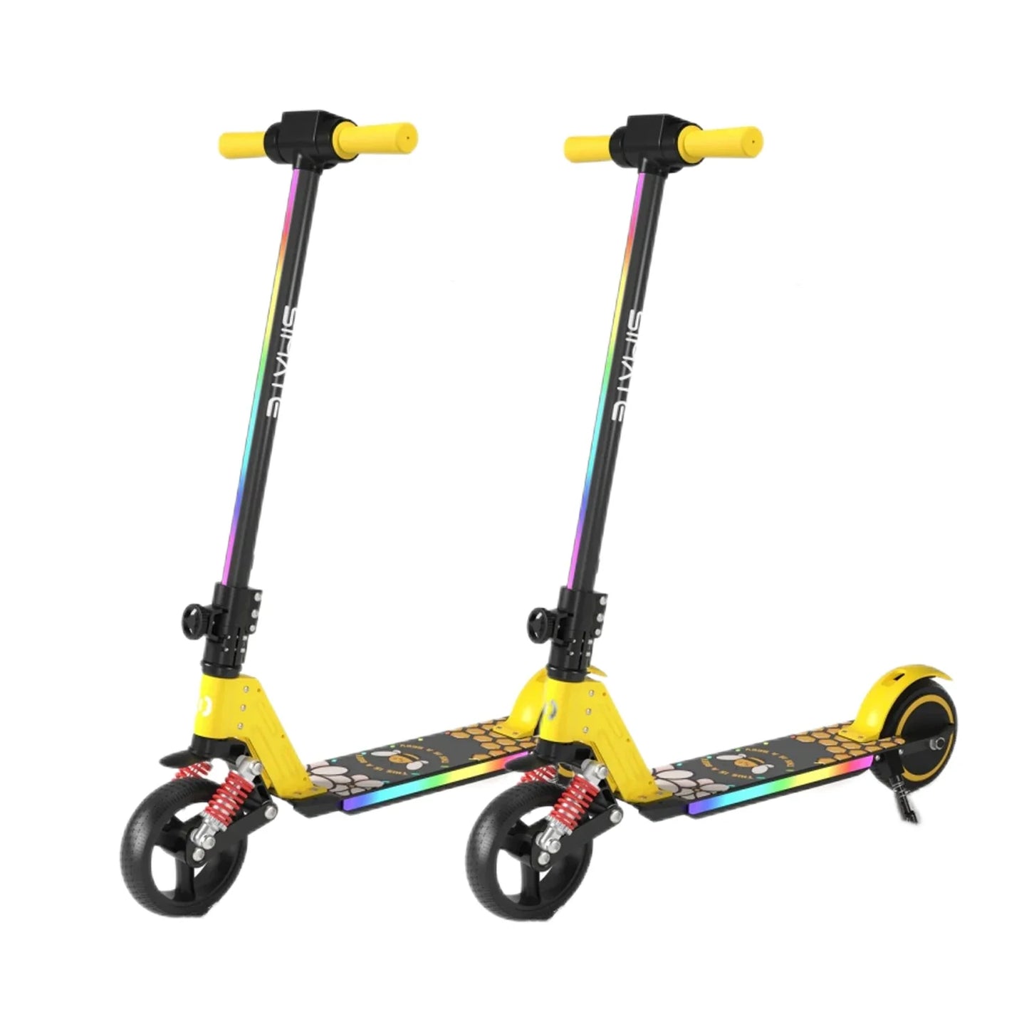 SIMATE S5 6.5 Kid's Foldable Colorful Body Lights Electric Scooter 130W Motor 24V 2.5Ah Battery (New)
