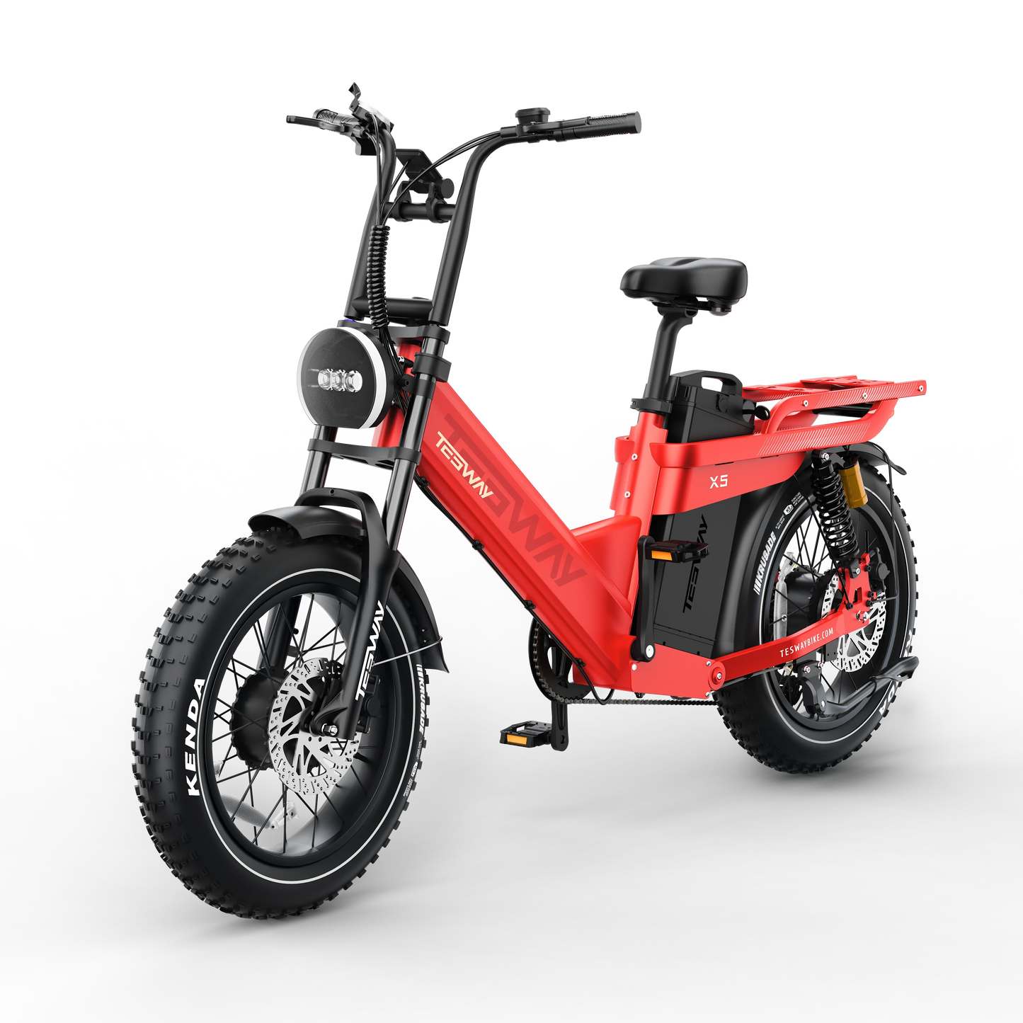 TESWAY X5 AWD Step-Thru E-Bike – Easy Mount 3000W Dual Motor
