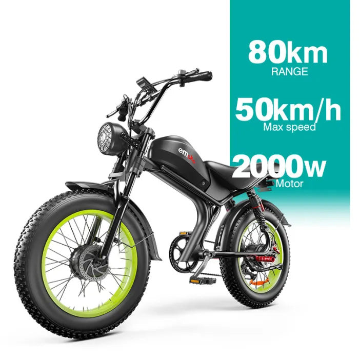 EMOKO C93 20 Fat Tire Electric Off-Road Bike 2*1000W Dual Motor 48V 20Ah/23Ah Battery