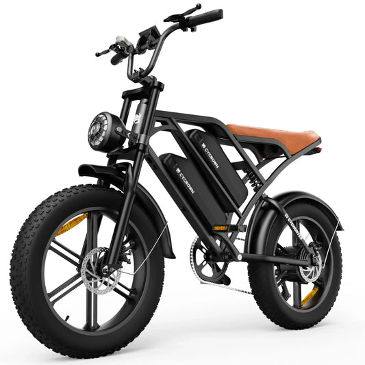 CYCROWN Hunter 20 Retro Electric Dirt Bike 750W Motor 48V 13+13Ah Dual Batteries