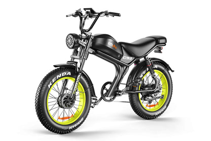 Emoko C93 moped 2000w dual motor 23ah battery fat tire ebike with full suspension hydrulic brakes for adults