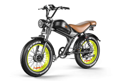 Emoko C93 moped 2000w dual motor 23ah battery fat tire ebike with full suspension hydrulic brakes for adults