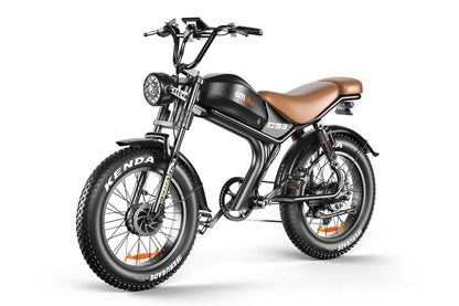 Emoko C93 moped 2000w dual motor 23ah battery fat tire ebike with full suspension hydrulic brakes for adults