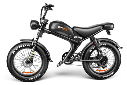 Emoko C93 48V Fast Moped-style Ebike Fat Tire 1000w Motor for adults