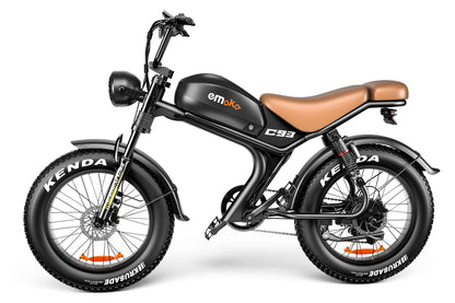 Emoko C93 48V Fast Moped-style Ebike Fat Tire 1000w Motor for adults