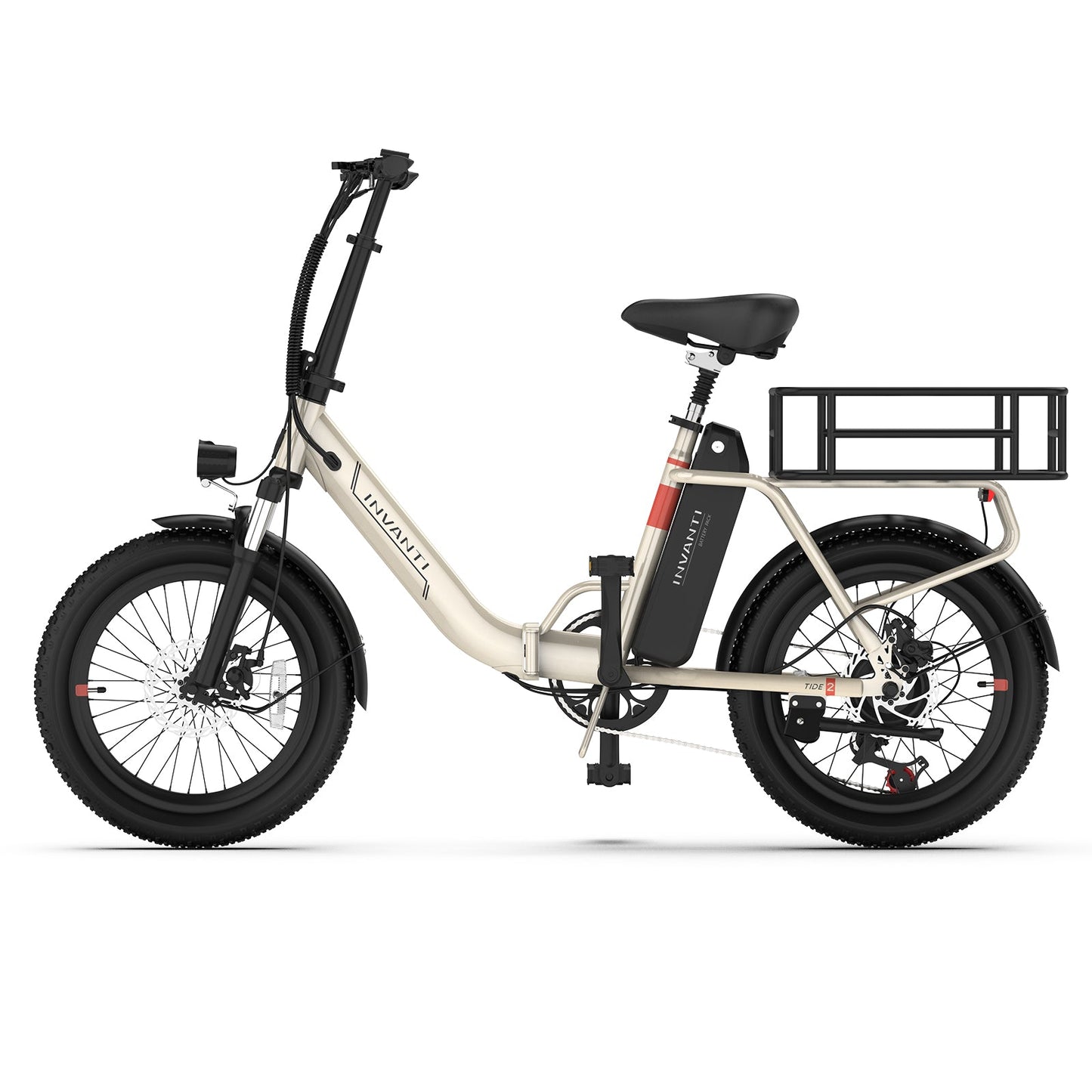 INVANTI TIDE2 Folding Step-Thru Electric Bike Combo