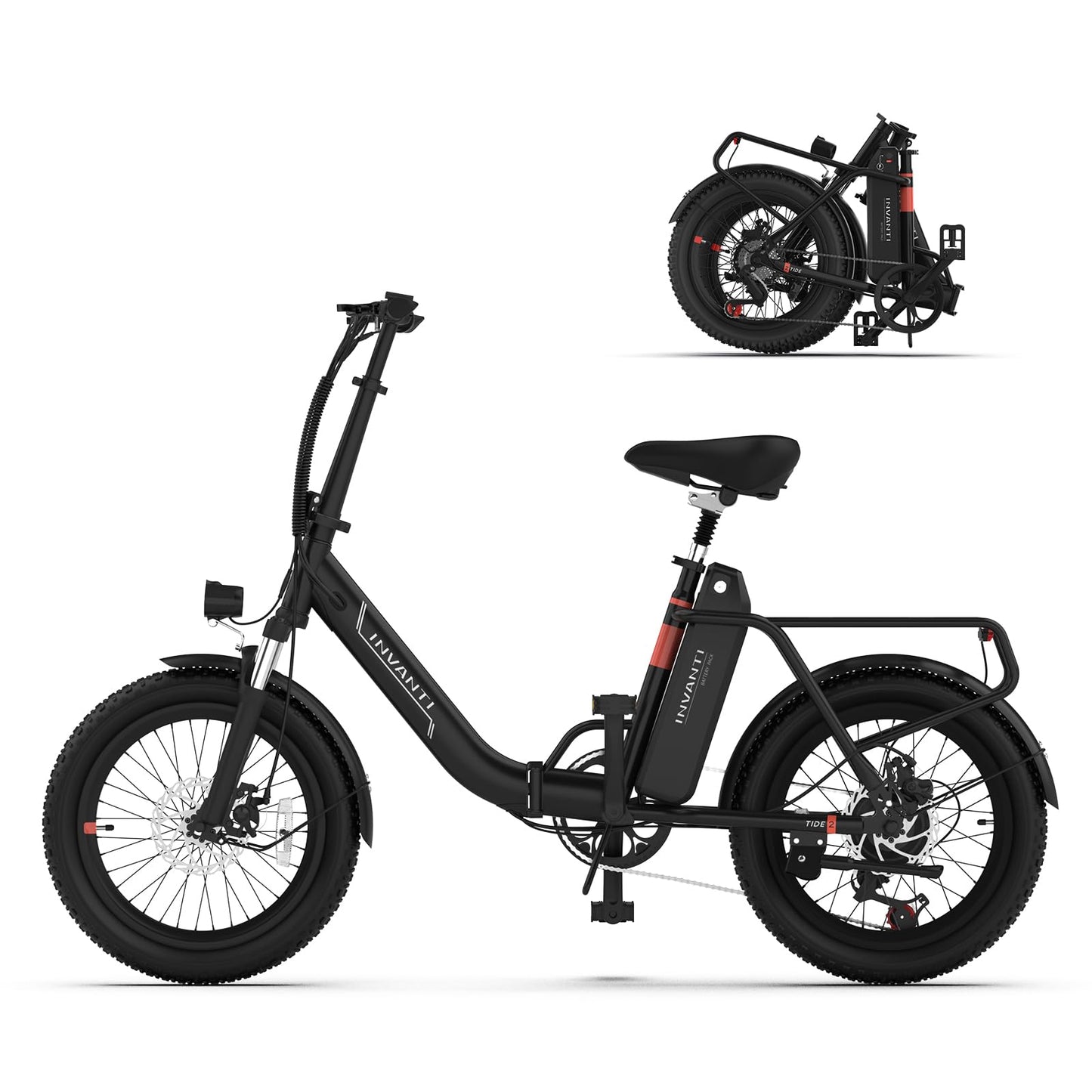 INVANTI TIDE2 Folding Step-Thru Electric Bike Combo