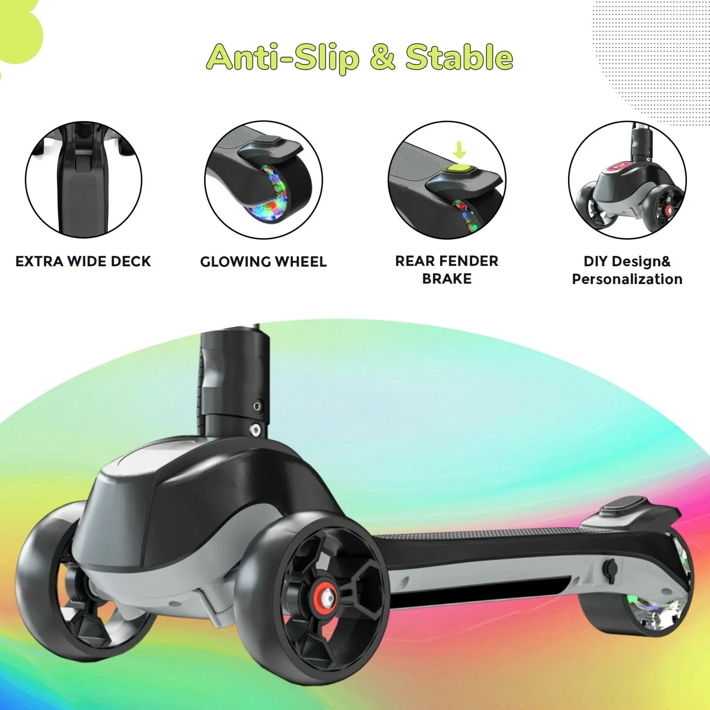 ISCOOTER IK2 3-Wheel Electric Scooter For Kids 70W Motor 18V 2Ah Battery