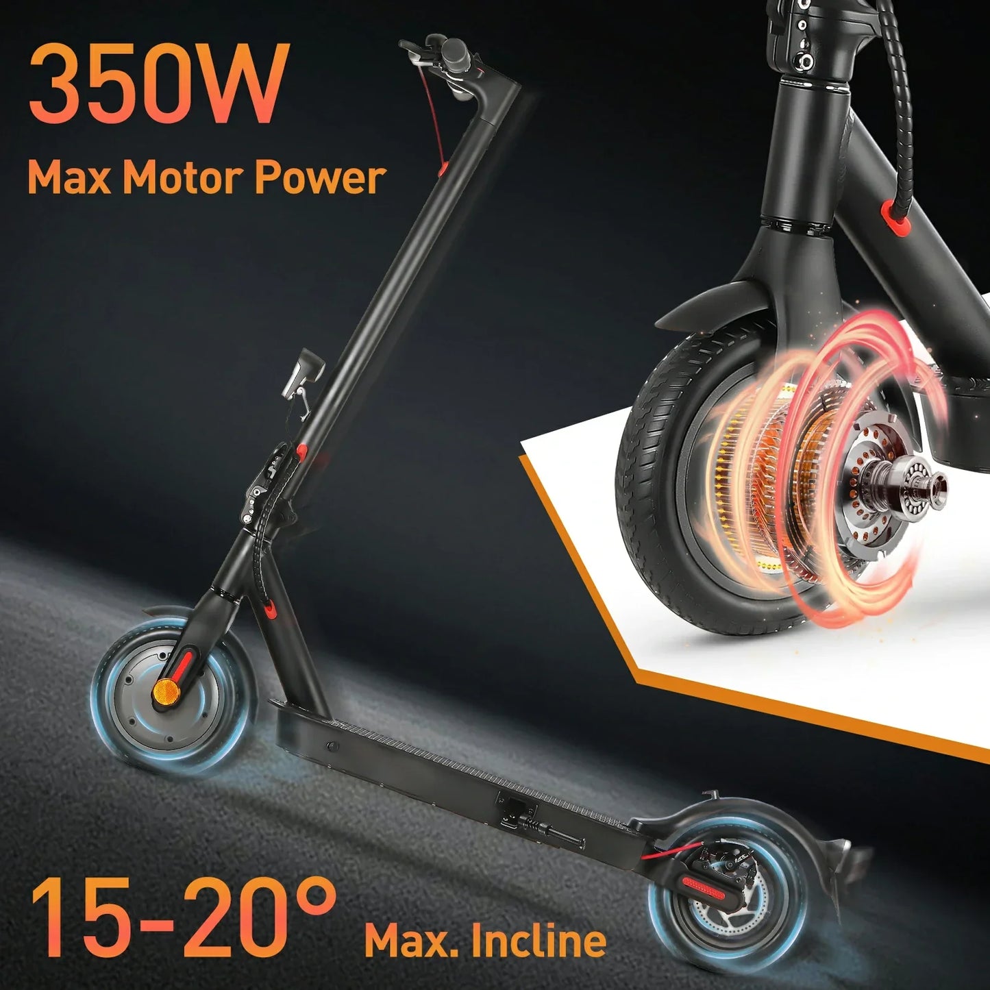 ISINWHEEL E9 Pro 8.5 Commuting Electric Scooter 350W Motor 36V 7.5Ah Battery (ABE)