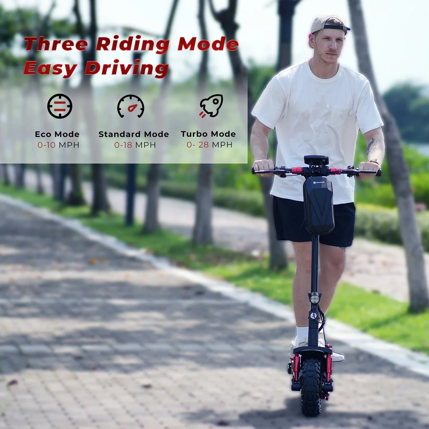 ISINWHEEL GT2 11 Folding Off-Road Electric Scooter 800W Motor 48V 15Ah Battery