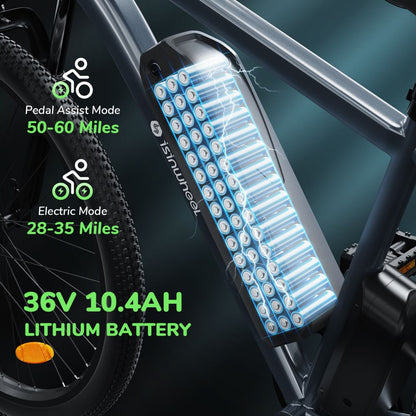 ISINWHEEL M10 26 Commuter Electric Bike 500W Motor 36V 10.4Ah Battery