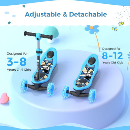 ISINWHEEL Mini Pro Kids 3 Wheel Electric Scooter 60W Motor 12.8-14.6V 5Ah Battery (2 IN 1 Design)