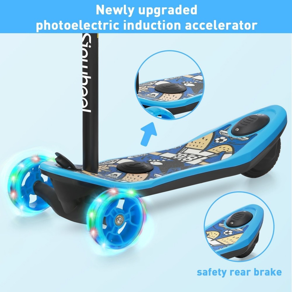 ISINWHEEL Mini Pro Kids 3 Wheel Electric Scooter 60W Motor 12.8-14.6V 5Ah Battery (2 IN 1 Design)