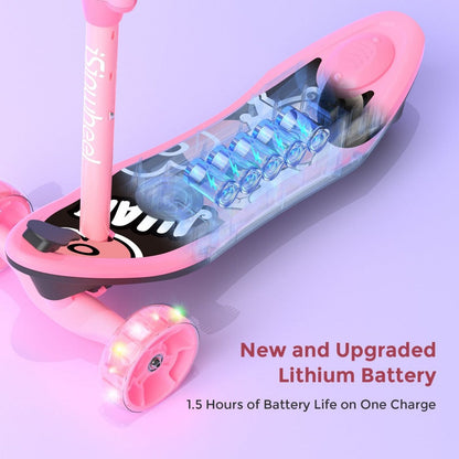 ISINWHEEL Mini Pro Kids 3 Wheel Electric Scooter 60W Motor 12.8-14.6V 5Ah Battery (2 IN 1 Design)