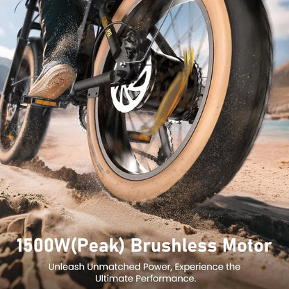 ISINWHEEL R6 20 Retro Fat Tire Electric Dirt Bike 1500W Motor 48V 13Ah Battery