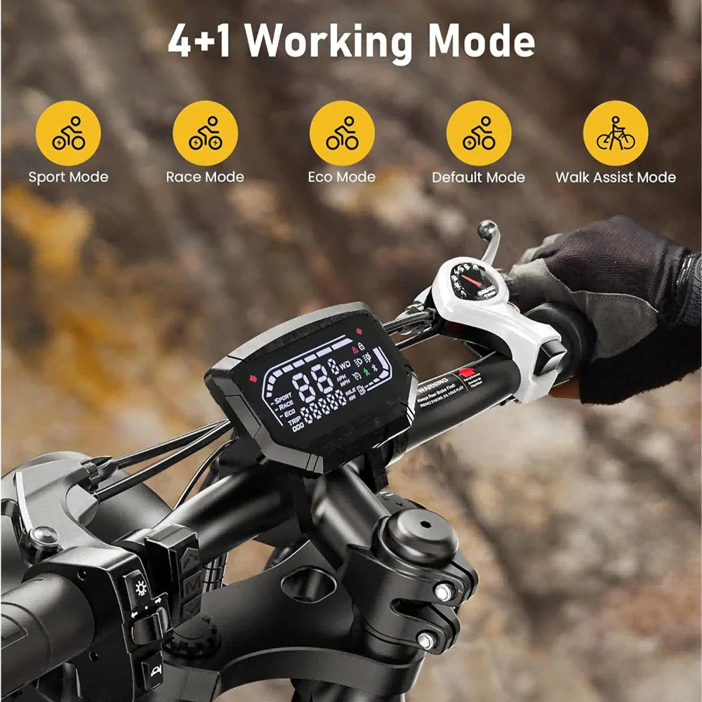 ISINWHEEL R6 20 Retro Fat Tire Electric Dirt Bike 1500W Motor 48V 13Ah Battery