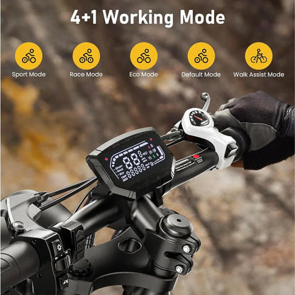 ISINWHEEL R6 20 Retro Fat Tire Electric Dirt Bike 1500W Motor 48V 13Ah Battery