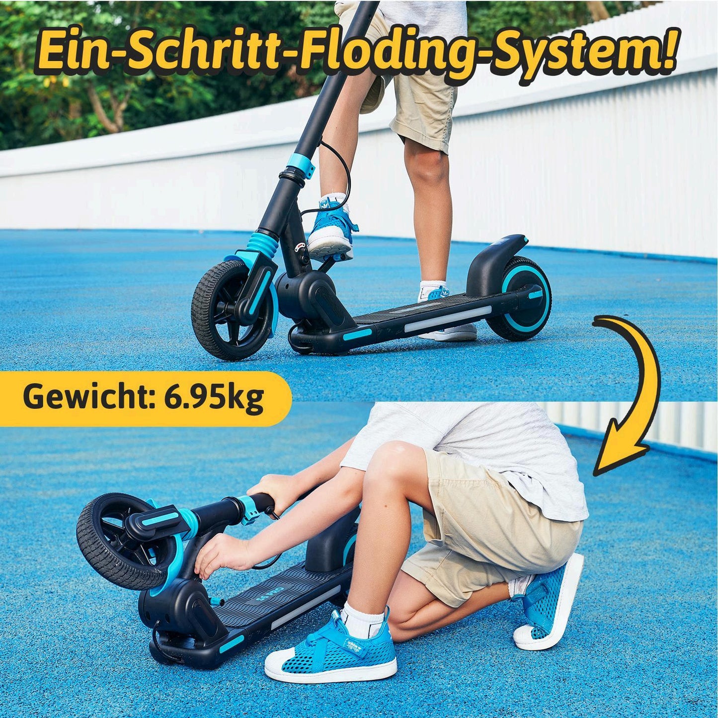 ISINWHEEL S6 Pro 6.5 Kids Foldable Electric Scooter 150W Motor 21.6V 5Ah Battery