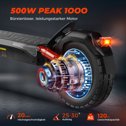 ISINWHEEL T4 10 Off-road Electric Scooter 1000W Motor 42V 12.5Ah Battery (ABE)