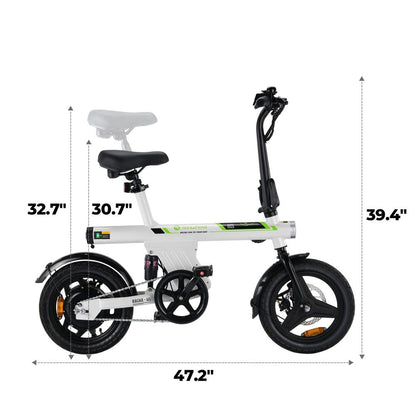 ISINWHEEL U1 14 Folding Electric Bike 500W Motor 36V 7.8Ah Battery