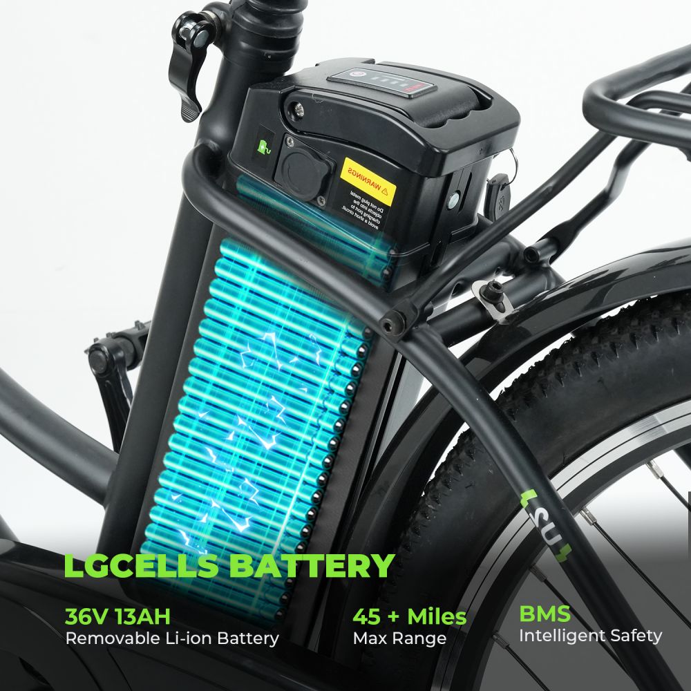 ISINWHEEL U2 26 Cruiser Commuting Electric Bike 500W Motor 36V 13Ah Battery