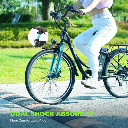 ISINWHEEL U2 26 Cruiser Commuting Electric Bike 500W Motor 36V 13Ah Battery