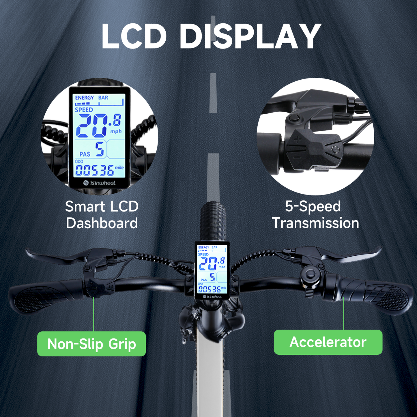 ISINWHEEL U5 20 Folding Electric Bike 500W Motor 48V 7.8Ah Battery