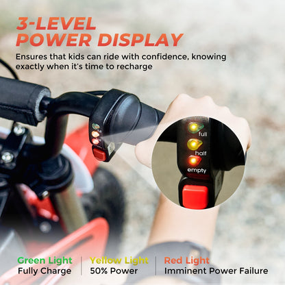 ISINWHEEL A12 12 Electric Dirt Motorbike For Kids 350W Motor 36V 5.2Ah Battery