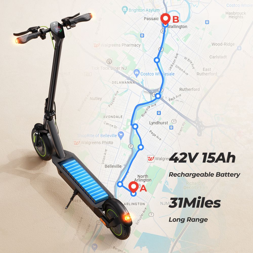 ISINWHEEL S10 Plus 10 Commuting Electric Scooter 750W Motor 42V 15Ah Battery