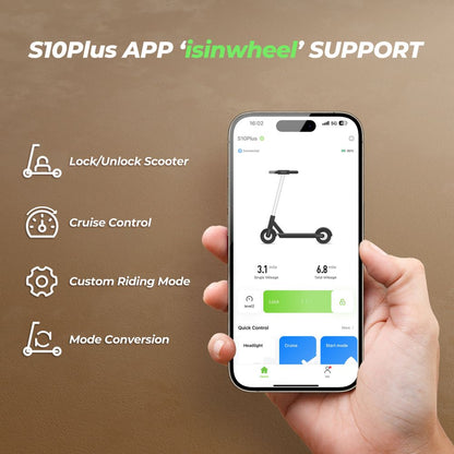 ISINWHEEL S10 Plus 10 Commuting Electric Scooter 750W Motor 42V 15Ah Battery