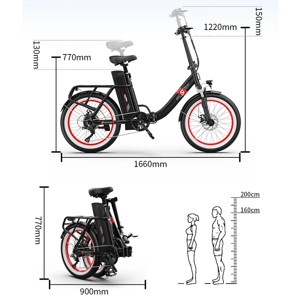 ONESPORT OT16-2 Step-Thru Electric Bike Combo