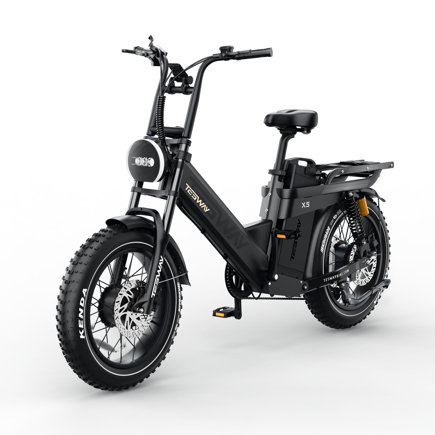 TESWAY X5 AWD Step-Thru E-Bike – Easy Mount 3000W Dual Motor