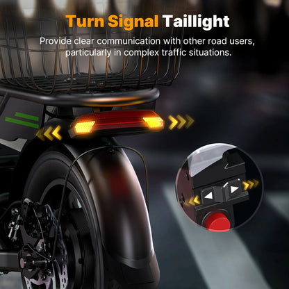 ISINWHEEL HyperX 14 Electric Scooter with Seat & Basket 700W Motor 48V 10Ah Battery