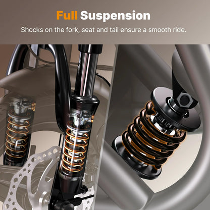 ISINWHEEL HyperX 14 Electric Scooter with Seat & Basket 700W Motor 48V 10Ah Battery